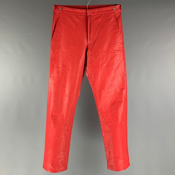 COMME des GARCONS HOMME PLUS Size S Red Solid Polyester Casual Pants - Picture 1 of 1